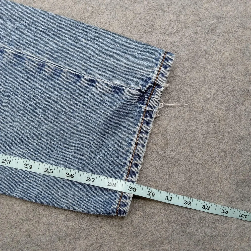 Levis 501 Jeans Mens‎ 36x29 Light Wash Blue Regular Straight Denim Distressed